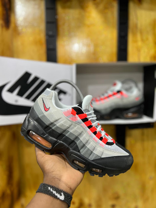 Nike Air Max 95 OG Men's Sneakers - White & Solar Red